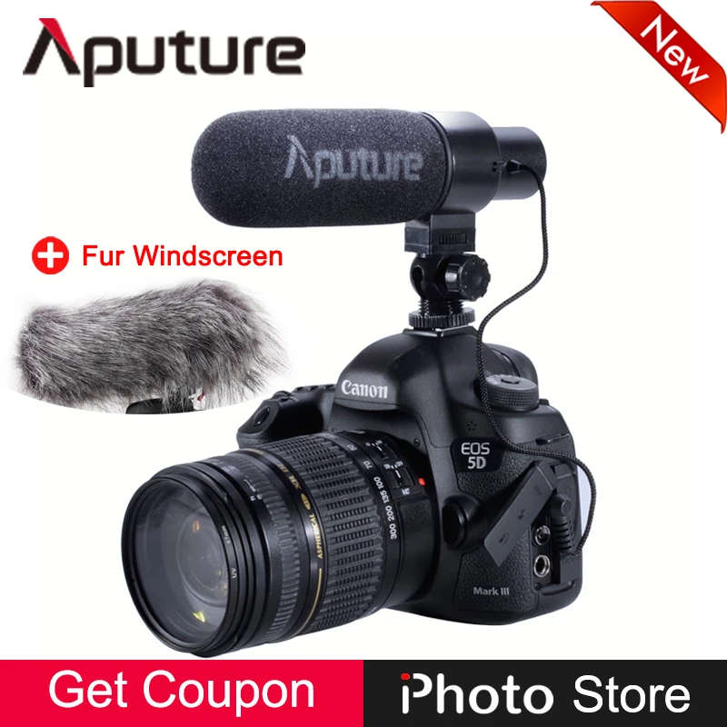 Aputure V-Mic D1 Super-Cardioid Directional Microphone for Canon Nikon Sony Panasonic Camera Camcorder Video Audio Record Mic Aputure V-Mic D1 Super-Cardioid Directional Microphone for Canon Nikon Sony Panasonic Camera Camcorder Video Audio Record Mic