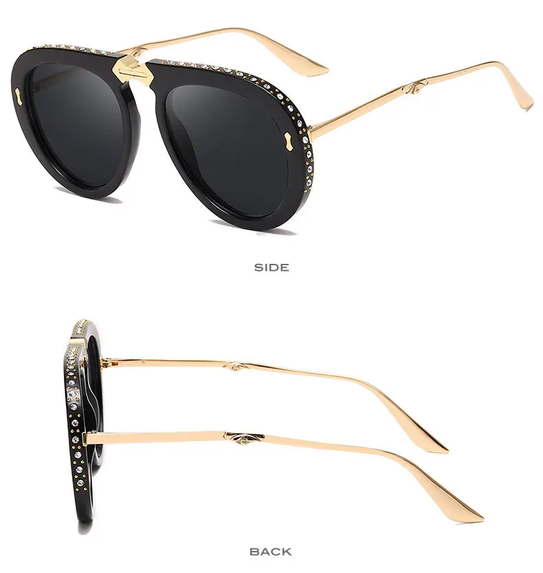 JackJad, новая мода, складные, портативные, стильные, авиаторы, солнцезащитные очки, для женщин, бриллиантовое украшение, складные, фирменный дизайн, солнцезащитные очки, Oculos De Sol