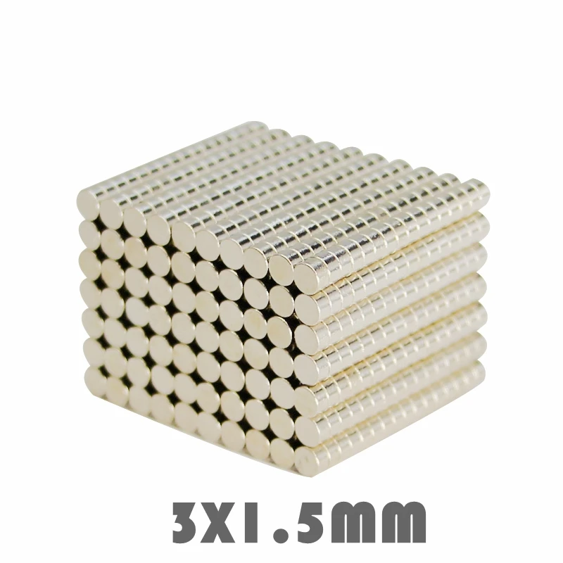 

200/300/500pcs 3*1.5 mm Super Powerful Neodymium Magnets Free Shipping Dia 3x1.5 mm N35 Rare Earth Magnet For Crafts Fridge