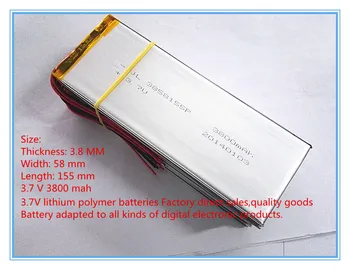 

best battery brand Free shipping The large capacity 3.7 V tablet polymer battery 3800 mah MID ebook with digital batteries 38581