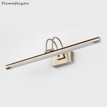 wall light fixture 42CM Bronze Bathroom Led Mirror Light Wall Mounted LED Bathroom Vanity Make-up Wall Lights Mirror Front Lamp classic bronze led bathroom mirror light arandelas vintage wall lamp lights for home bathroom wall sconce free shipping