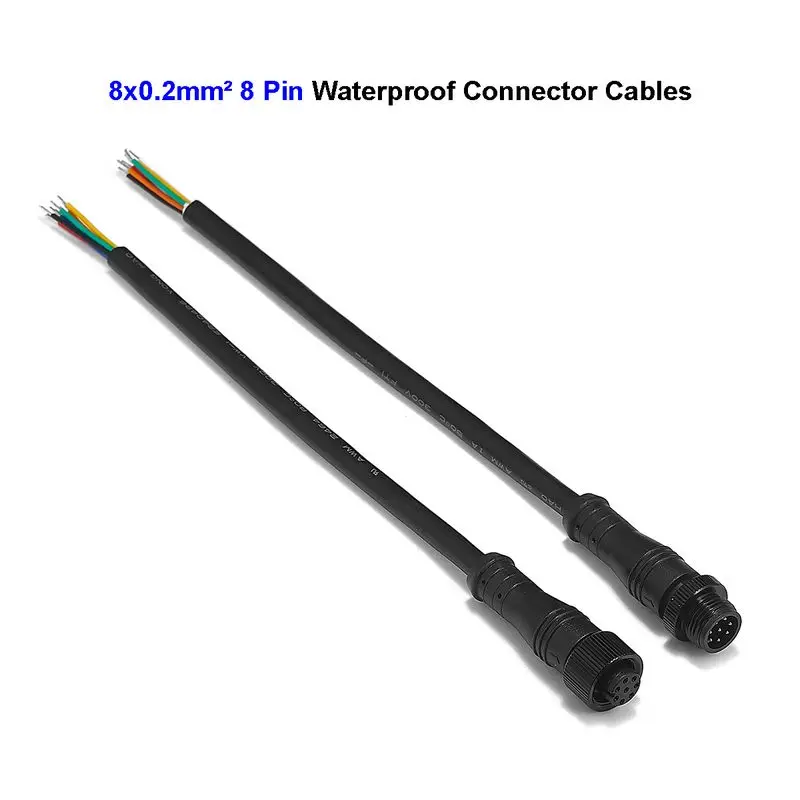 8 Pin Male Female Waterproof Connector Cable 0.2mm Electric Plug Wires | Обустройство дома