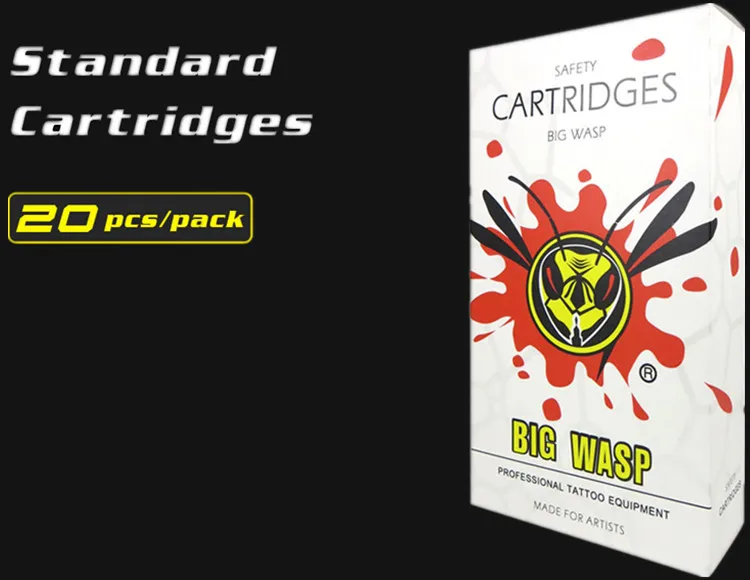 BIGWASP BOX 20 шт. белые картриджи для тату игл Изогнутые Magnum 5/7/9/11/13/15/17/19/21/23/25/27RM