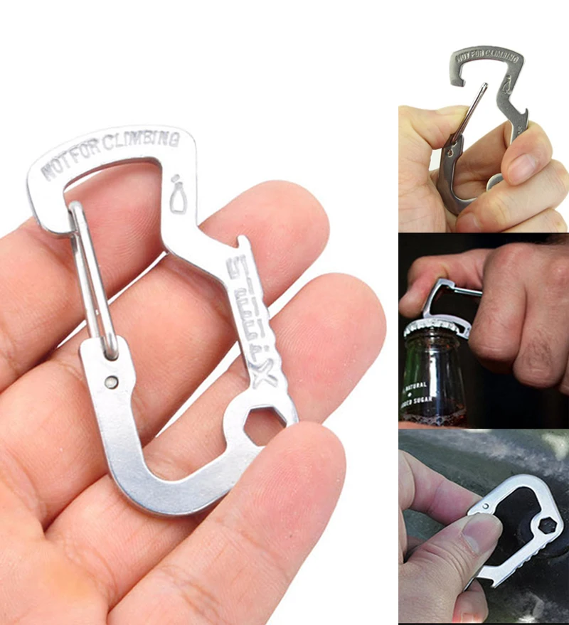 

Outdoor Mountaineer MultipurposeHang Multi Climb Tool Gadget Buckle Hike Multifunction Quickdraw Mountain Travel Camp Carabiner