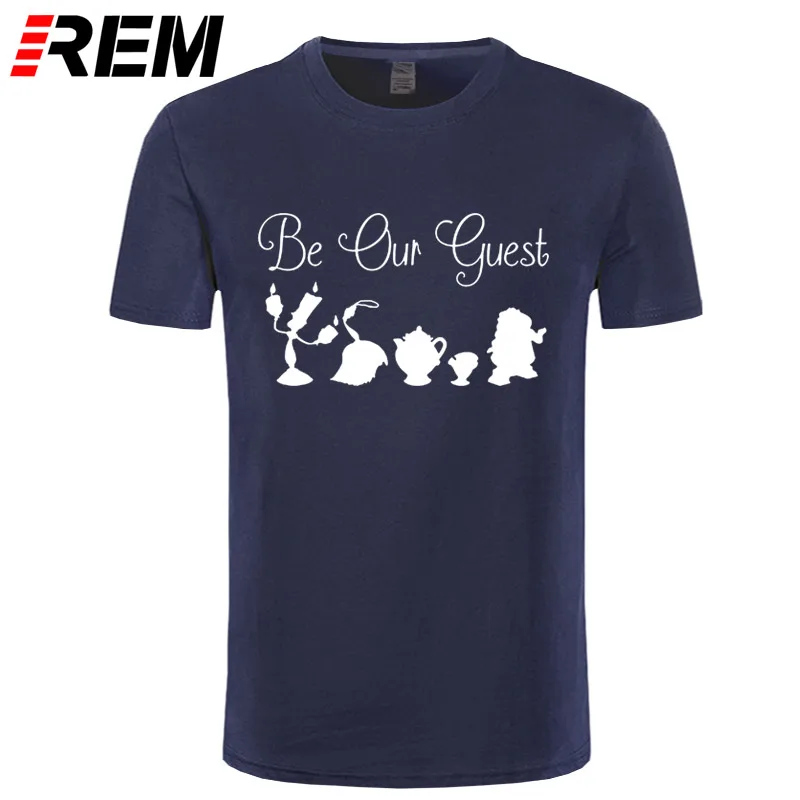 

Funny Beauty And The Beast Be Our Guest Print T Shirt T-Shirt Short Sleeve T Shirt Clothes Casual Cotton Tees Shirt