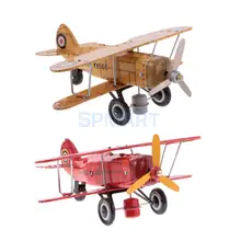 Винтажный самолет модель Заводной ветер оловянная Игрушка коллекционные подарки для детей/взрослых