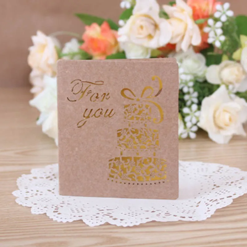 Good Folding Kraft Paper Greeting Card Best Wishes Happy Birthday