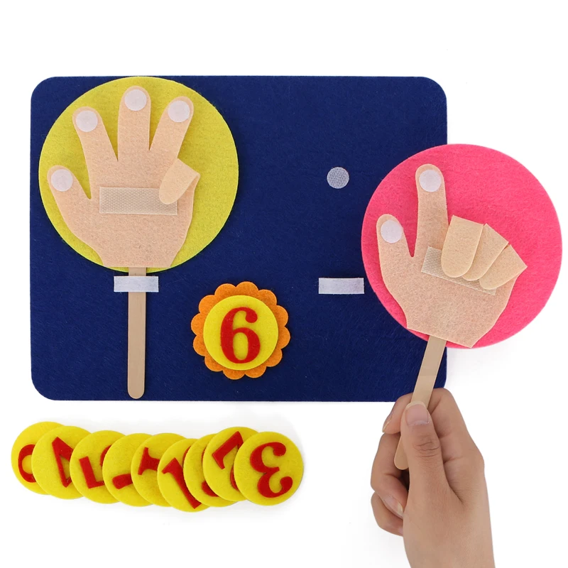  Felt Finger Numbers For Child Early Learning Digital Kindergarten Teaching Toys Intellectual Felt C - 32895047378