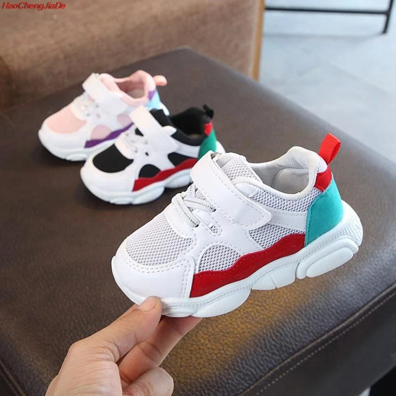 HaoChengJiaDe الأطفال أحذية رياضية الفتيان الفتيات الربيع التخميد حذاء كاجوال طفل زلة خليط تنفس أحذية رياضية أطفال أحذية