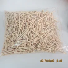 1000pcs/ lot high quality bulk 70mm 2 3/4 inch nature wood color wooden golf tee