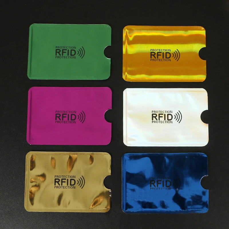 2 шт. алюминиевый Анти Rfid считыватель блокирующий держатель для банковской кредитной карты Защита Rfid считыватель карт металлический кредитный держатель для карт