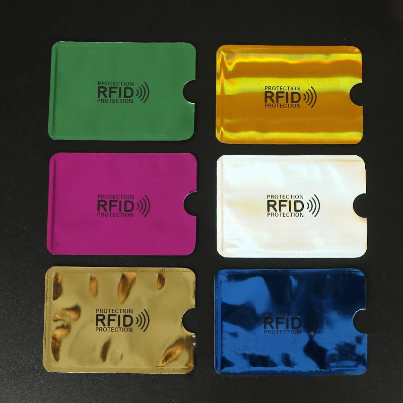 Aluminum Anti Rfid Reader Blocking Credit Card Holder 2PC wallet card holder credit card holder card holder card wallet document card wallet wallet card bag