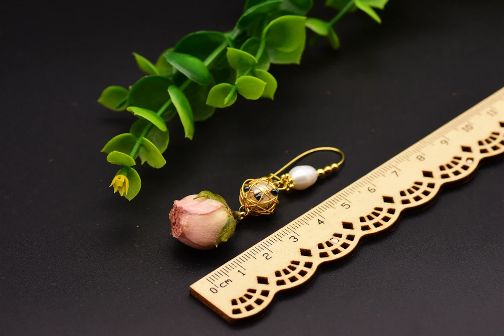 GLSEEVO натуральный пресноводный барокко Жемчуг Висячие серьги цветок серьги-капли в подарок для женщин хорошее ювелирное изделие настраиваемый GE0492