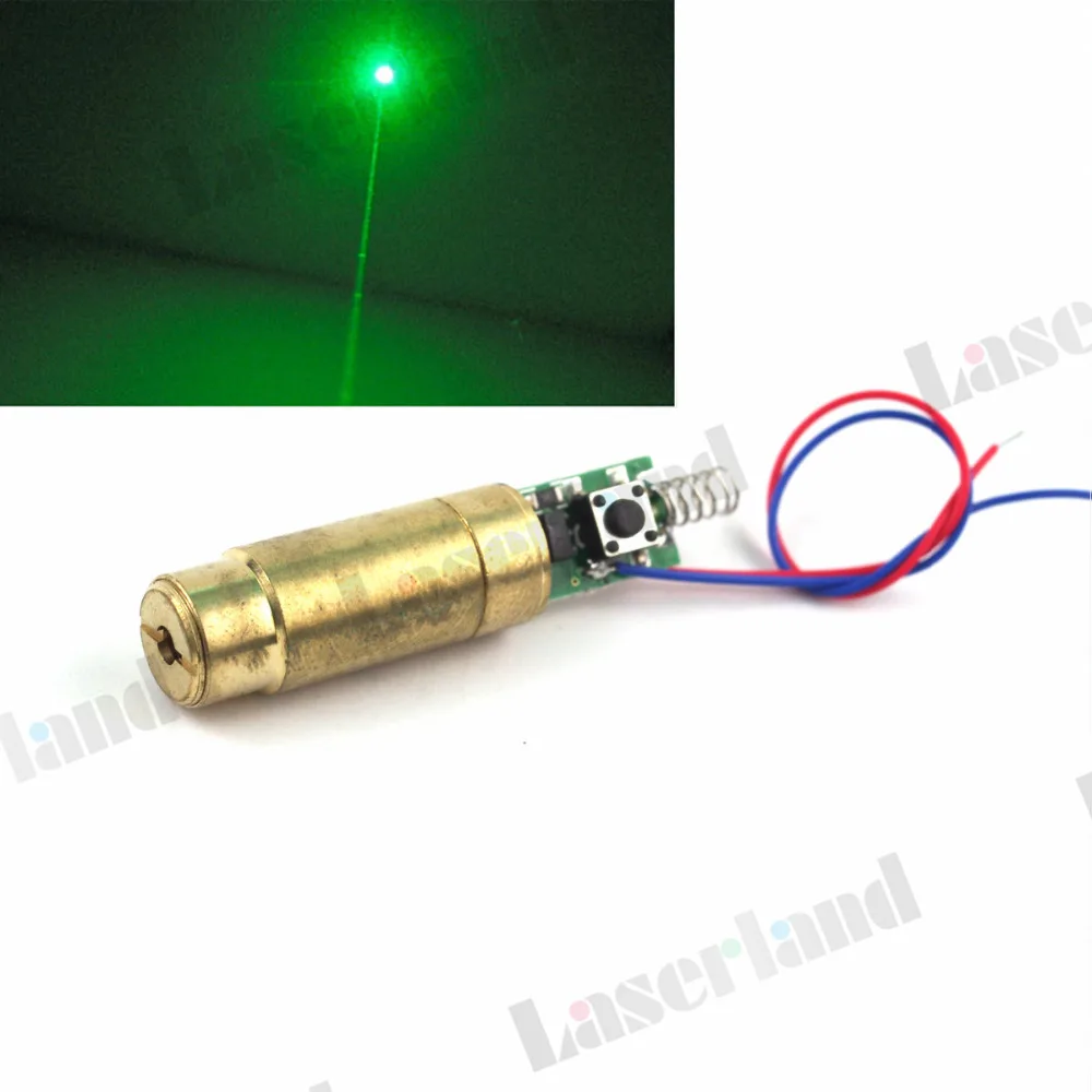 Диодный модуль лазера диам. 13 мм 532 нм 30 мВт зеленый луч|green laser diode module|lazer beammodule |