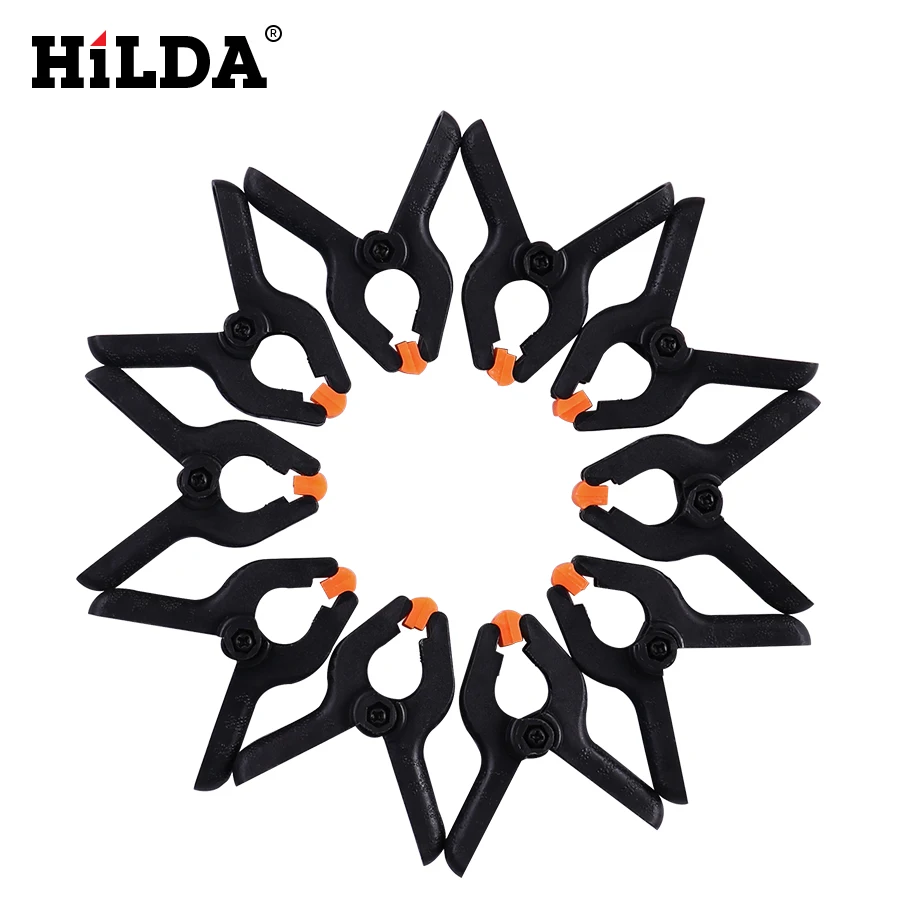  HILDA DIY Tools Plastic Nylon Toggle Clamps For Woodworking Spring Clip Photo Studio Clamps 10PC 2i