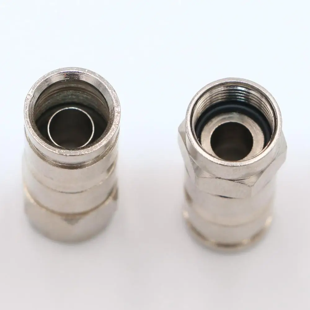 

50pcs /lot RG6 Compression Crimp Connector For Coaxial F Type