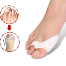 Лучший 2 шт силиконовый гель для ног, пальцев ног, разделитель пальцев большого пальца, вальгусный протектор, регулятор вальгусной деформации, защита от вальгусной деформации, массажер для ухода за ногами
