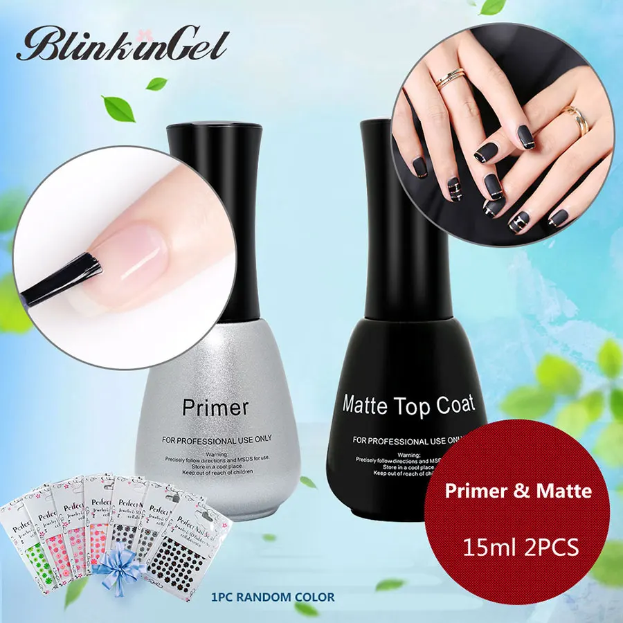 BlinkinGel Nails Primer Nail Art Primer Bonder Base for Gel Nail Polish ...