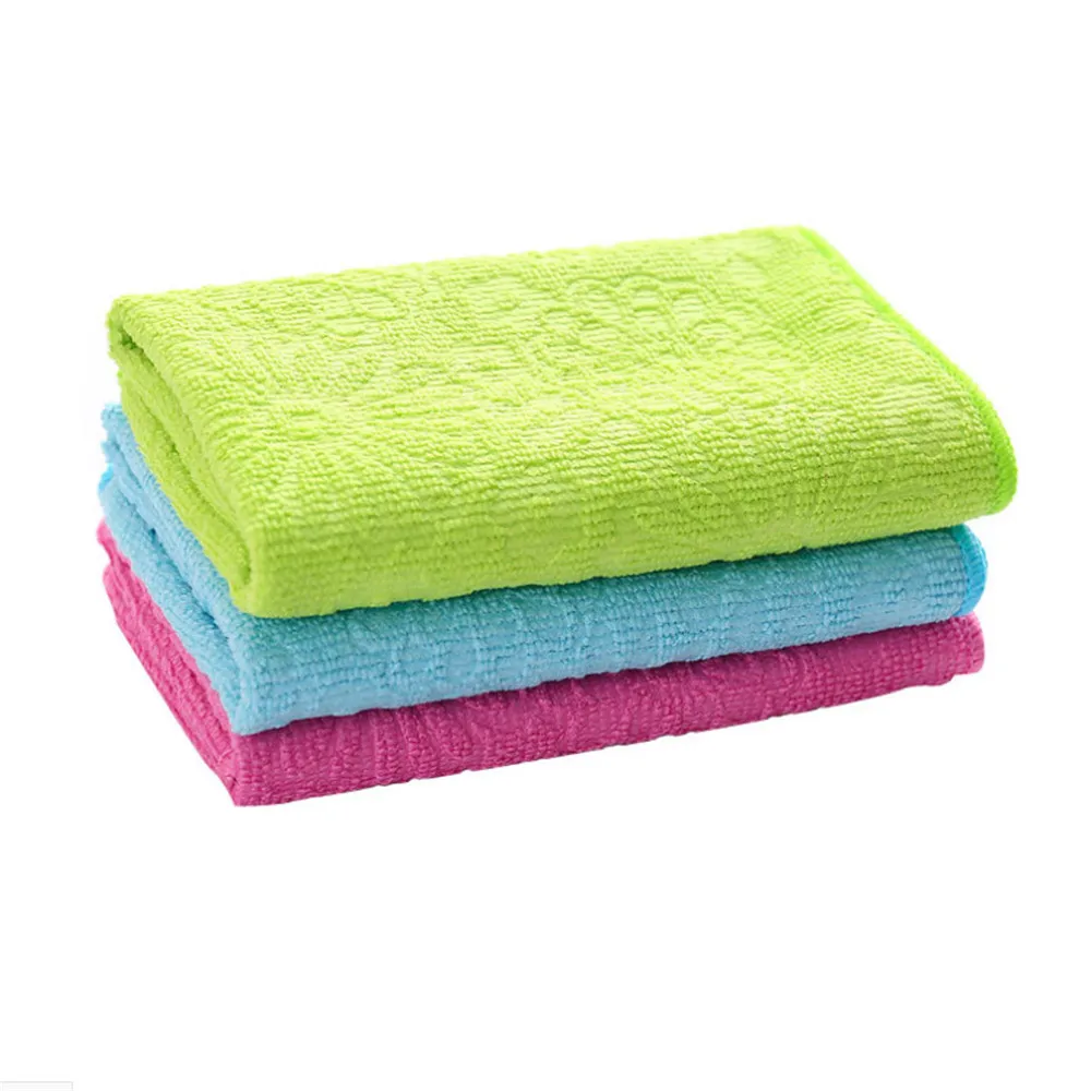 

1pcs High quality Efficient Anti-grease Color Dish Cloth Bamboo Fiber Washing Towel Magic Kitchen Cleaning Wiping Rags K4