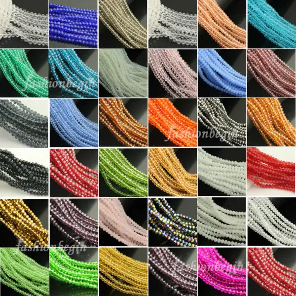 

Faceted 4mm 150pcs/lot Cuts Faceted crystal glass beads diy jewelry Spacer Czech crystal Loose Beads U-pick colors color