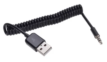 

New USB Male to 3.5mm Audio Stereo Headphone Jack Plug Spring Cable For MP3 MP4 P0005844 Wholesale Free Shipping