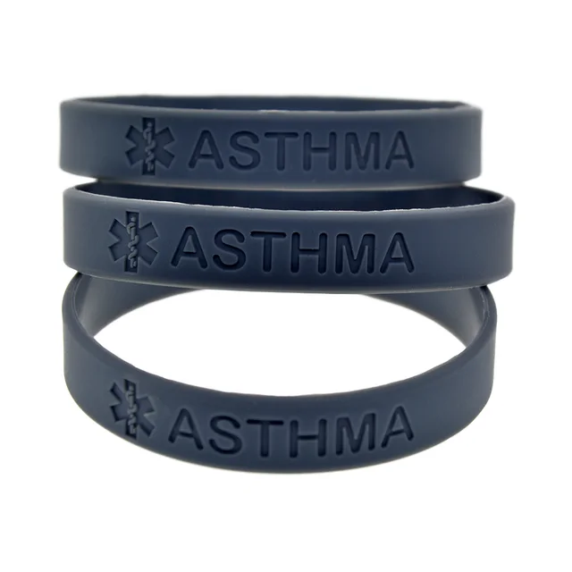 Online Onebandahouse 50pcs Lot Medical Alert Bracelet For Onebandahouse 50pcs Lot Medical Alert Bracelet For Emergency Case Asthma Silicone Wristband