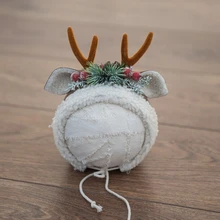 Аксессуары для фотографирования новорожденных 2 цвета рога детский чепчик олень милый головной убор студия новорожденных аксессуары для фотосессии