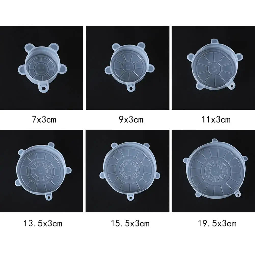Горячая 6 шт./компл. универсальная силиконовая форма крышка многоразовый силикон растягивающиеся крышки для кухонной посуды крышка кастрюль кухонные аксессуары