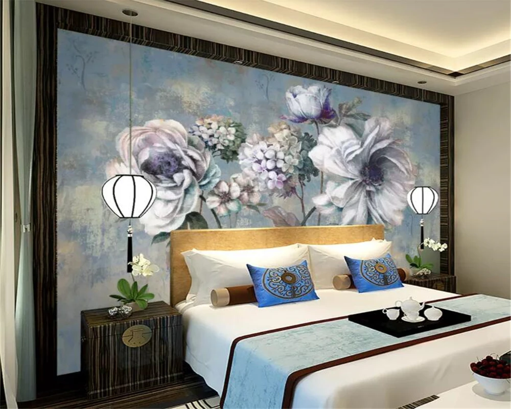 Beibehang пользовательские обои домашний декор формальдегид-Бесплатные персонализированные обои Винтаж цветок картина маслом 3d Обои фреска