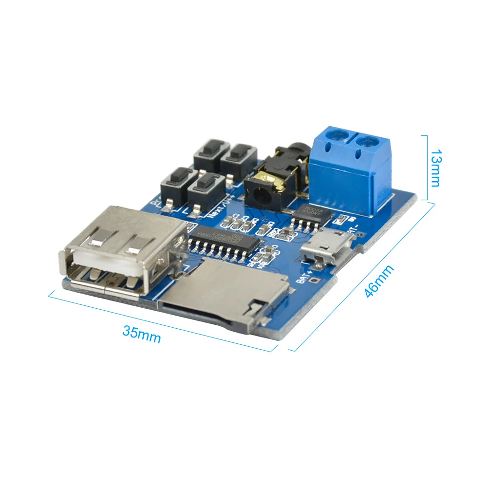 AIYIMA Built in 2W Monaural Amplifier MP3 Lossless Decoding Module TF Card U Disk MP3 Player Decoder Module