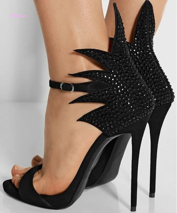 

2017 New Arrival Stiletto Heel Sandal Rhinestone Decoration Ankle Strap Sandals Wedding Party Summer Dress Shoes Women