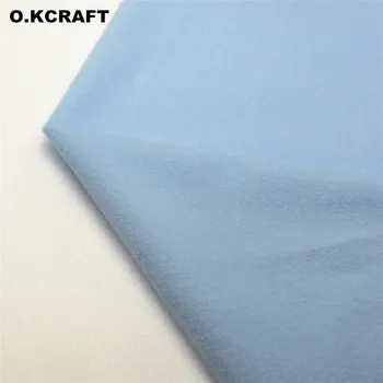 

50*150cm Sky Blue Solid Color Fleece Fabric Plush Cloth for Sewing Velvet Fleece Doll Tissue Fusible Loop Fabric Tissu Felt