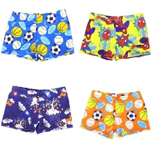 Детские плавки высокого качества, эластичные плавки для мальчиков с рисунком футбола, купальные кальсоны для девочек, пляжные шорты