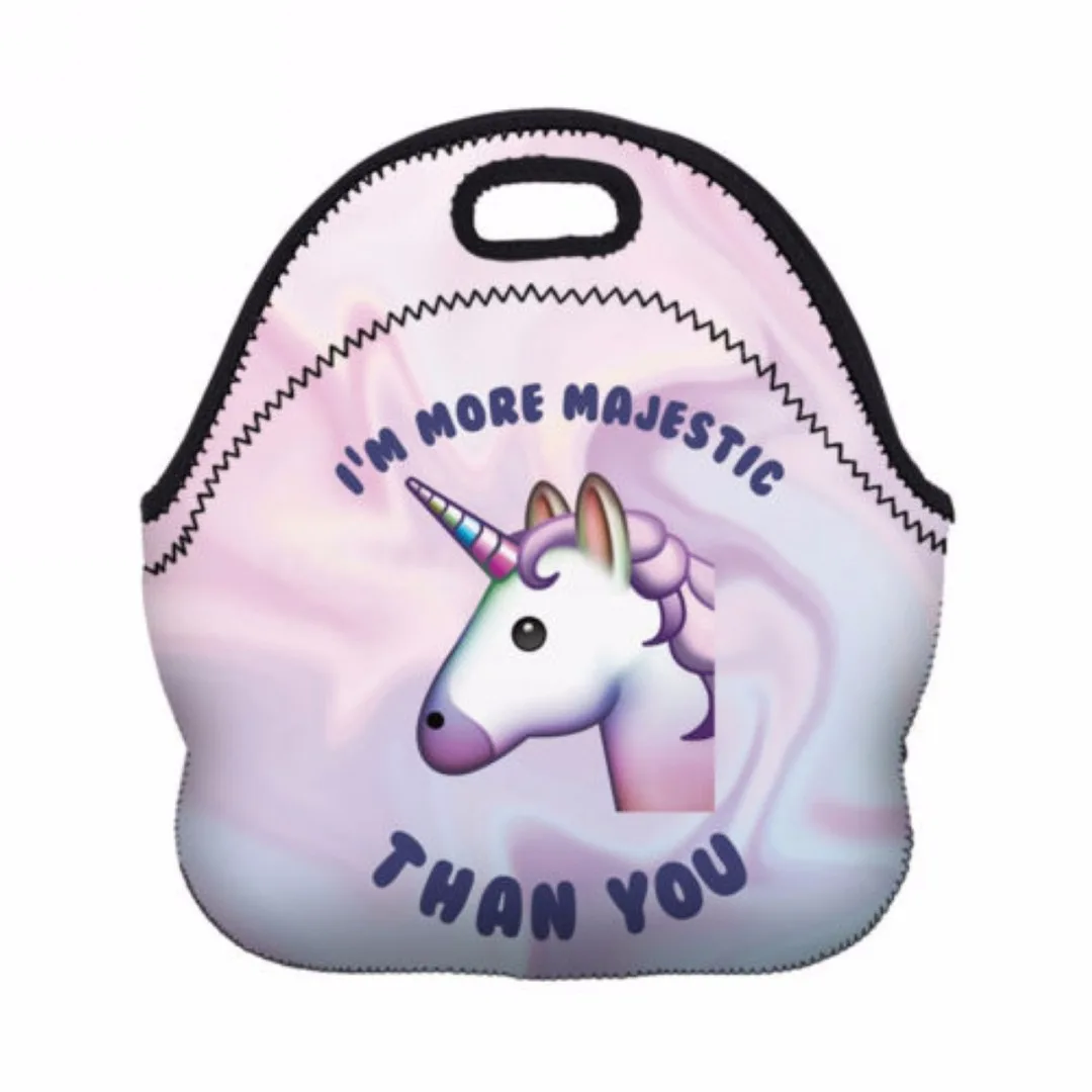 UNICORN TIME Thermal Insulated 3d print Lunch Bags for Women Kids Thermal Bag Lunch Box Food Picnic Bags Tote Handbags