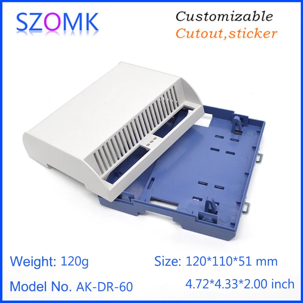 szomk plastic din rail enclosure PLC plastic electronics instrument housing din rail device box (13)