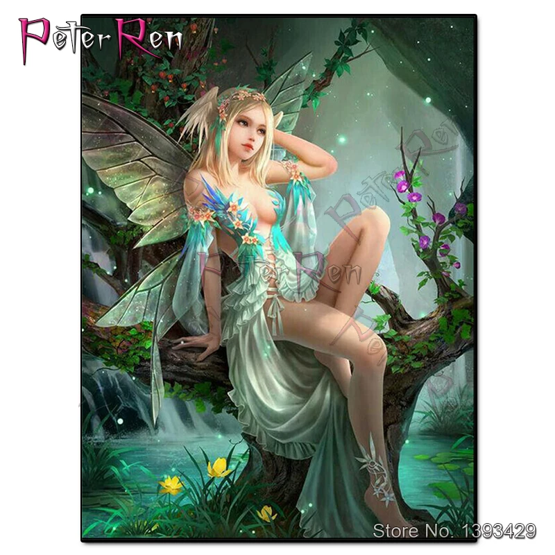 

Diamond Painting Magic Fairy Fantasy Art Angels Cross Stitch Full Resin Embroidery Rhinestone Mosaic Home Decor Crafts