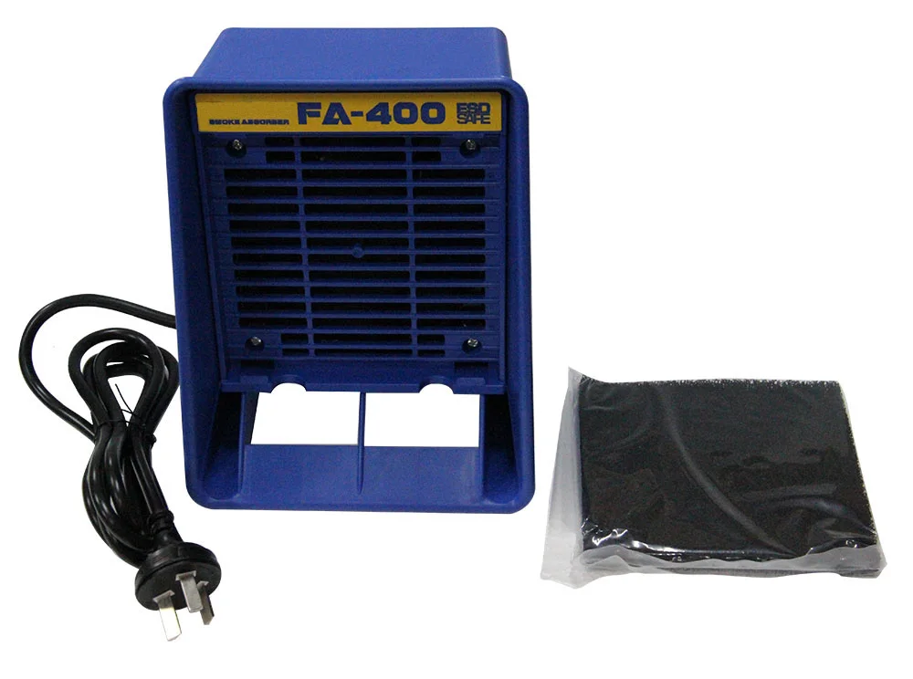 Baratos 220 V 110 V FA 400 Absorbedor de Humo de Soldadura de hierro, ESD Extractor, Fumar Instrumento, con 1 unid envío De Carbón Activado Filtro de Esponja