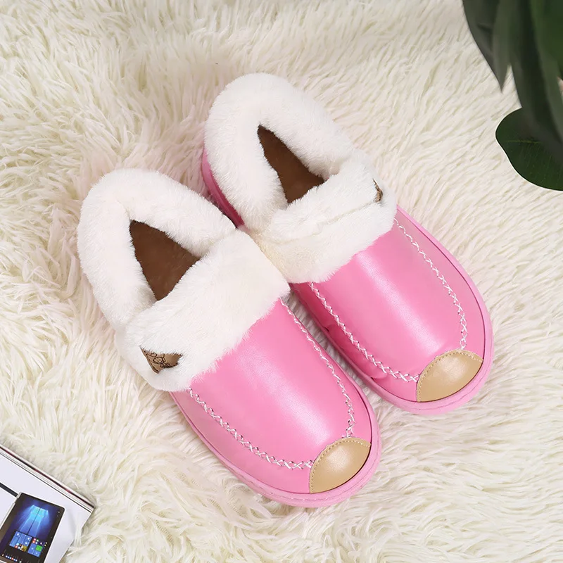 

Family Slipper Winter Indoor Keep Warm Home Non-slip Flange Package Shoes Woman zapatos zapatillas mujer women fur