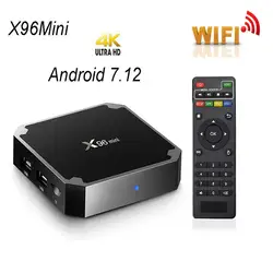 X96 мини-ТВ-приемник с WiFi android 7,1 4 к 2 Гб 16 Гб Amlogic 1 ГБ 8 ГБ S905W tvbox четырехъядерный WiFi медиа-плеер smart Set-top X96mini