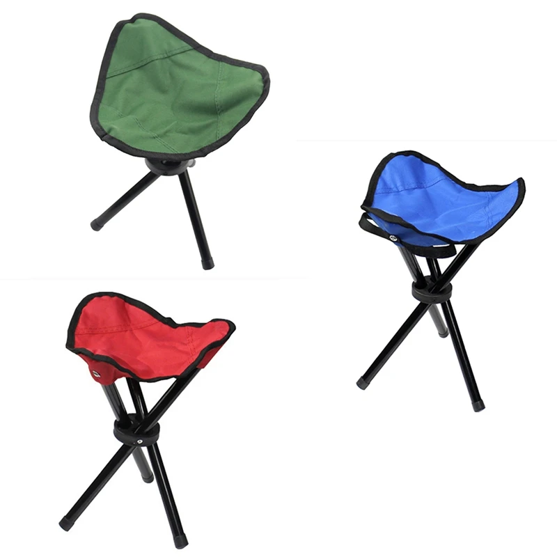 

Folding Chair Triangle Portable Iron Canvas Outdoor Stool Furniture Accessories For Beach Fishing