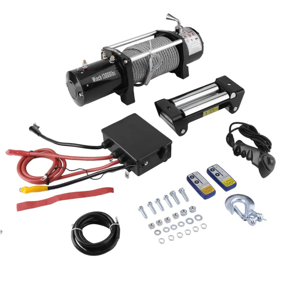 13000lb Electric Recovery Winch Kits Remote Control Powerful For ATV