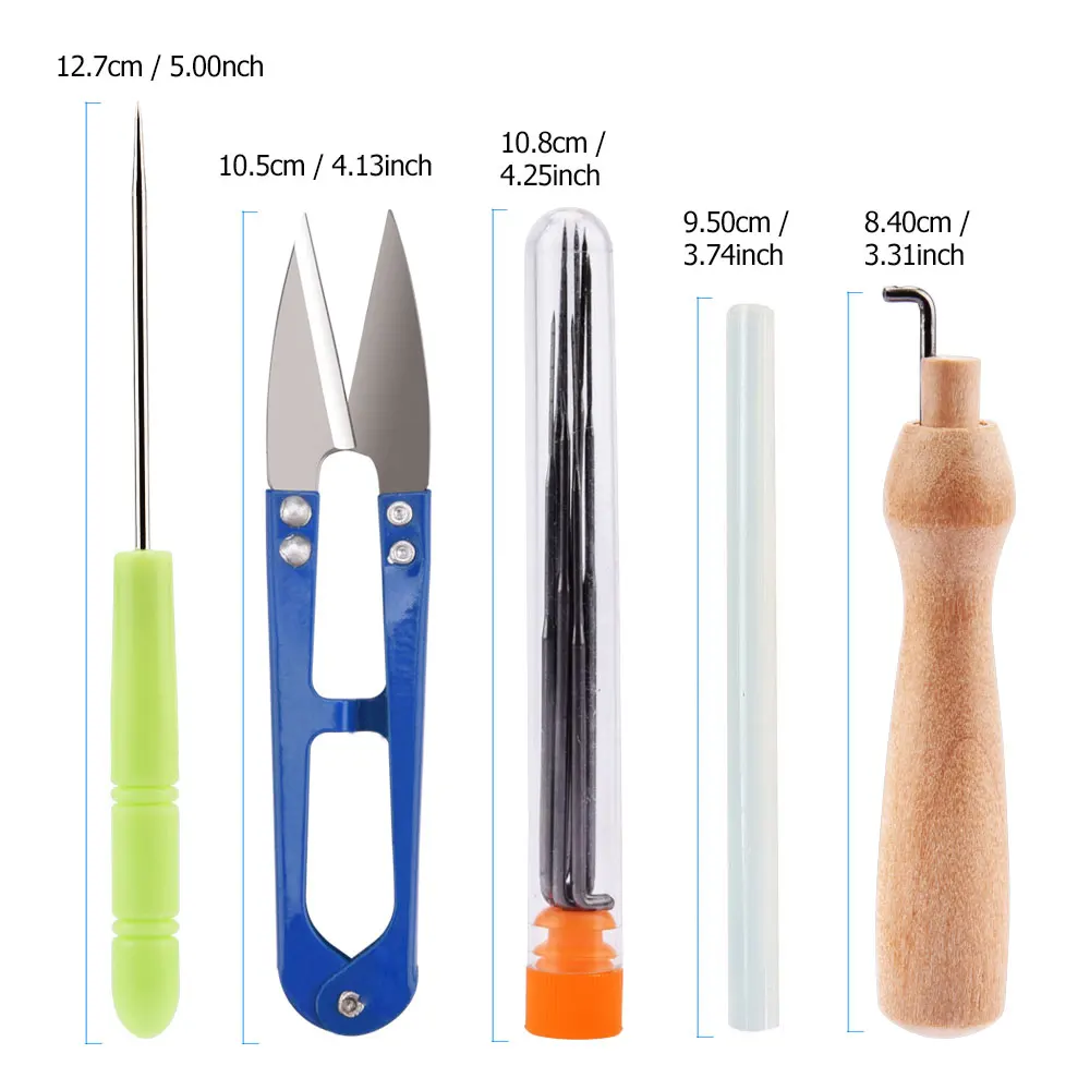 50pcs Wool Felt Fiber Needle Felting Wool Material 70s Poke Roving Wools Felt for Needlework Accessory DIY Craft Project Supply (5)