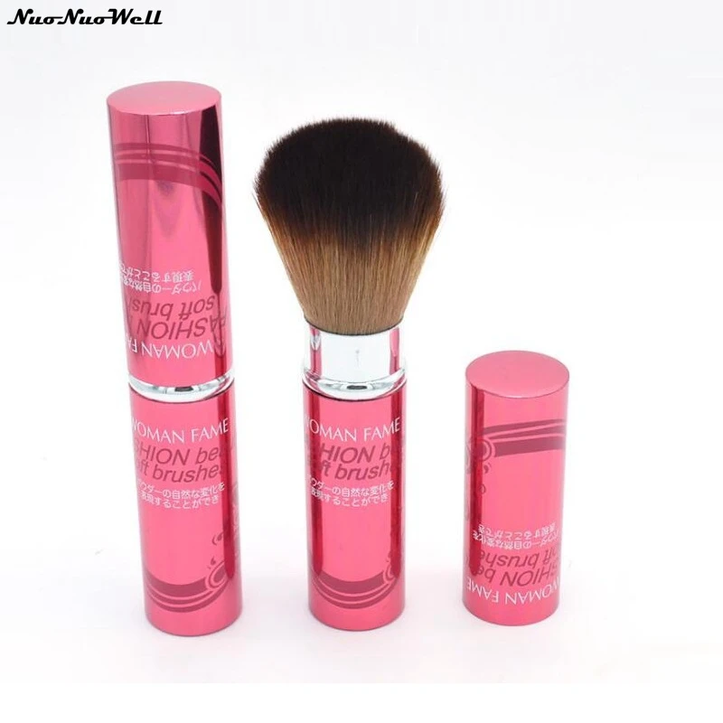 

Adjustable Blusher Brushes Kabuki Makeup Face Foundation Cosmetic Retractable Powder Contour Foundation Blush Brushes With Caps