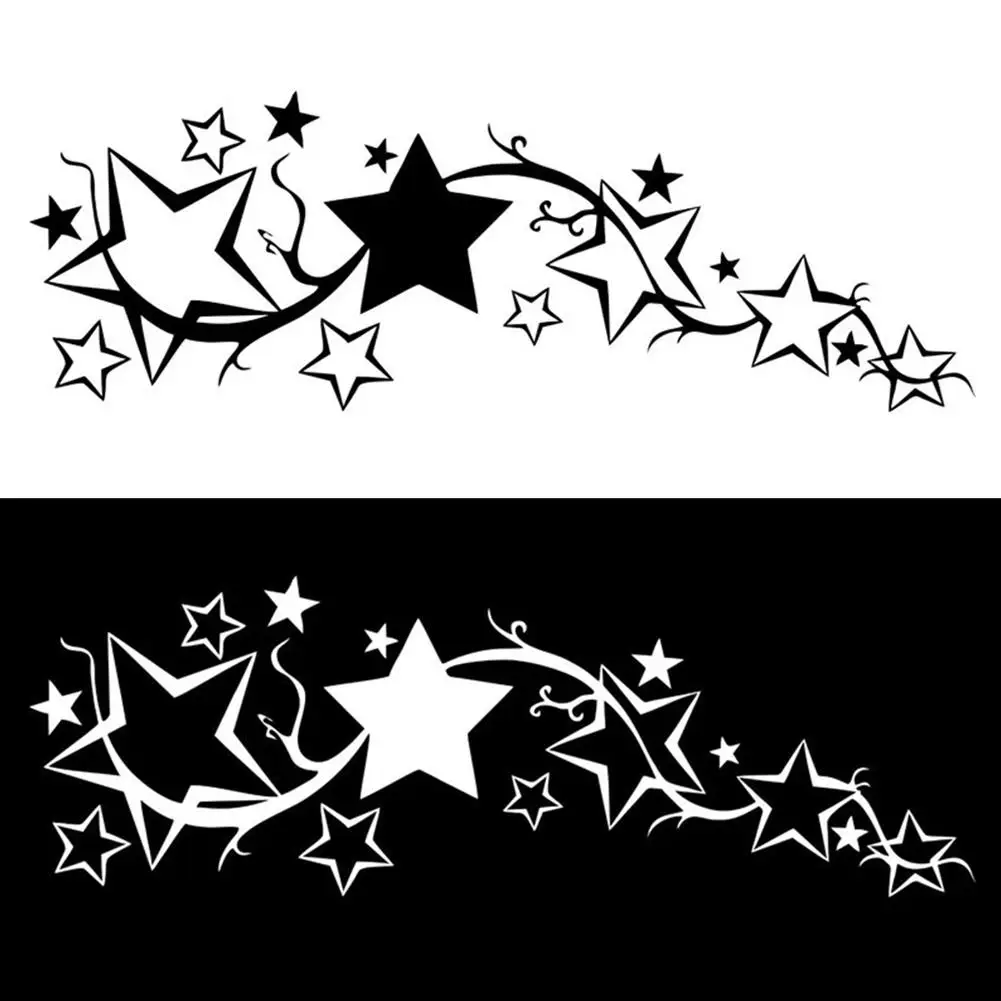 

1 Pcs 22X7cm Bright Star Car Window Sticker Motorcycle Truck Body Decal Reflective Decoration