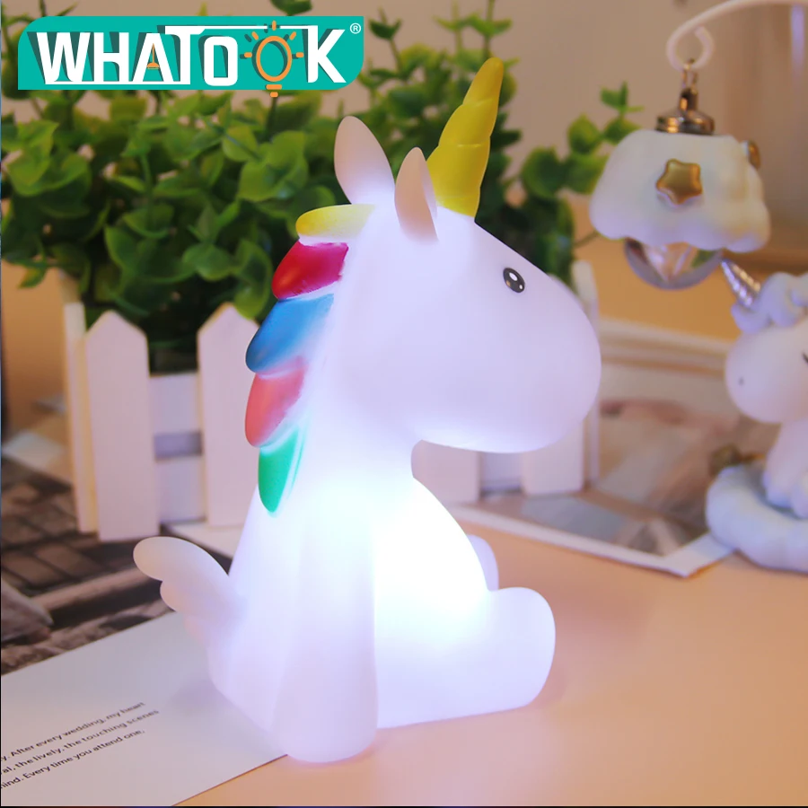  Baby Night Light LED Unicornion Lamp Rabbit Flamingo Marquee Sign 3D Mood Lights Children Kids Gift - 32911842981