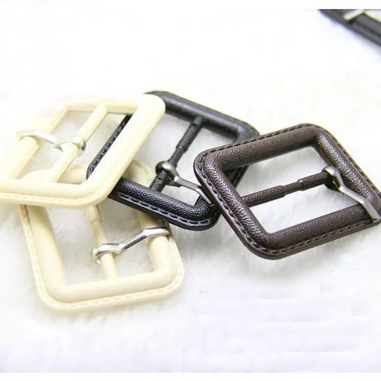 

10Pcs Black coffee windbreaker coat waist buckle leather belt button rectangular clothes belt buckle accessories C055