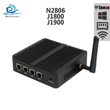 Fanless Mini PC Celeron J1900 N2806 Industrial pc 4*Gagabit Ethernet LAN Windows 7 Mini Computer firewall router hdmi vga wifi