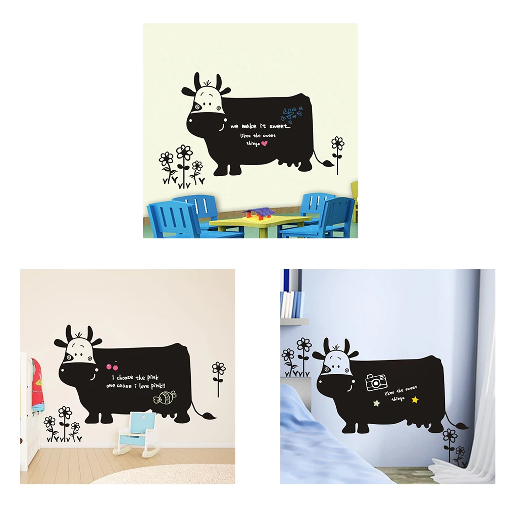 Milk Cow Chalk Board Blackboard Stickers Removable Vinyl Draw Decor Mural Decals Art Chalkboard