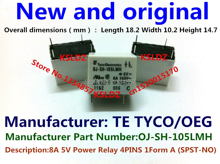 100% оригинальный новый TE TYCO OEG OJ-SH-105LMH OJ-SS-105LMH 4 контакта 8A 5VDC реле питания |