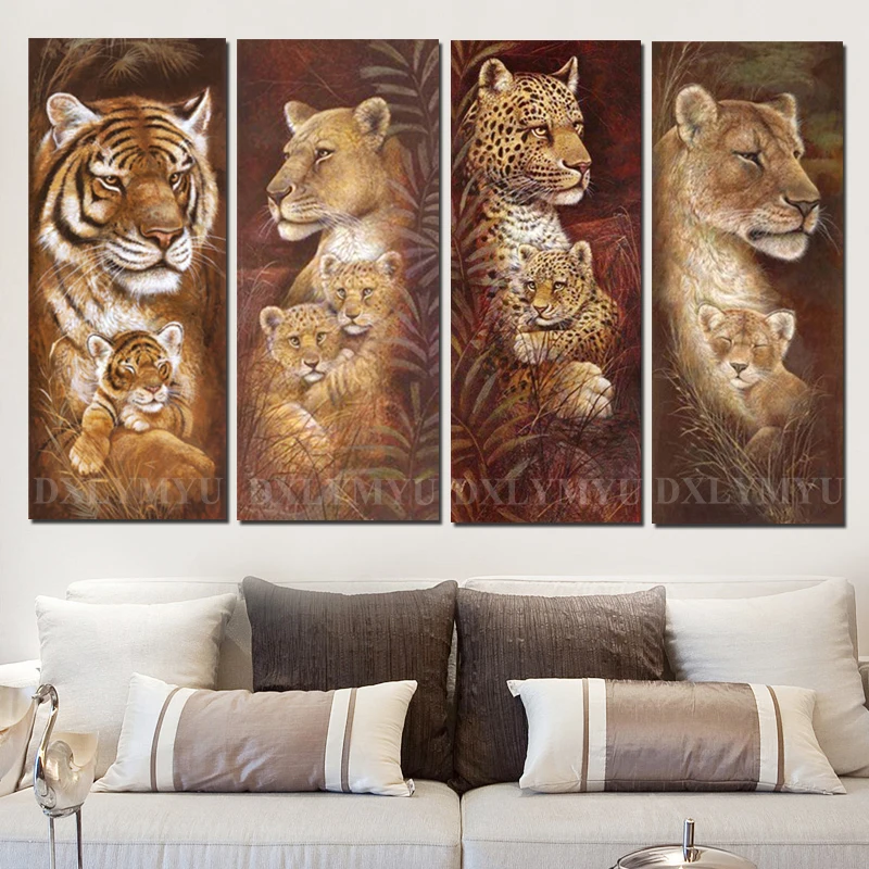 

Animal Diamond Embroidery 5D DIY Diamond Painting Christmas Tigers And Giraffes Cross Stitch Full Rhinestone Mosaic